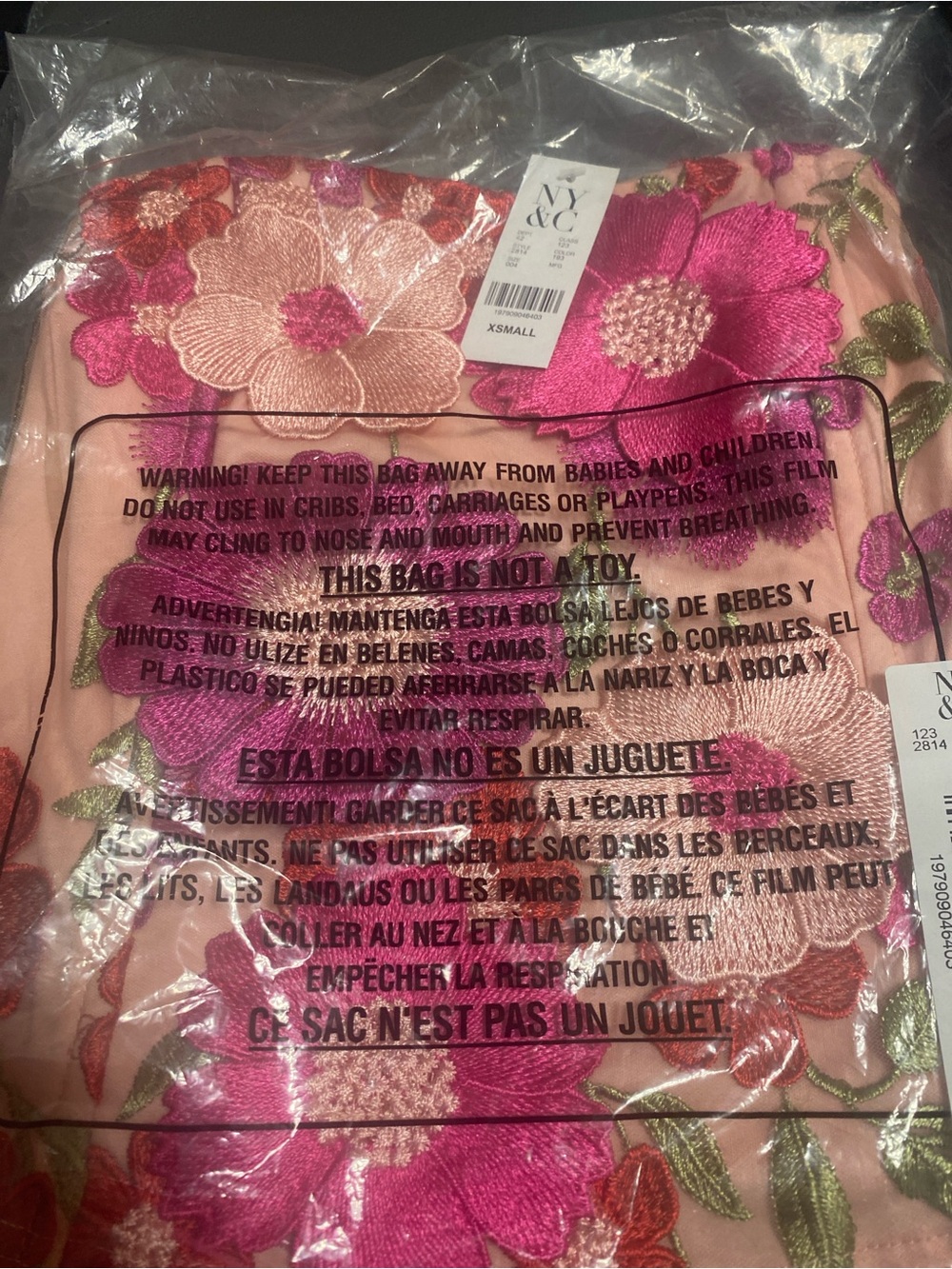 NWT New York & Company Floral Pink Strapless Corset - Picture 6 of 6
